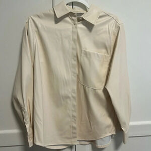 A New Day Faux Leather Button Up